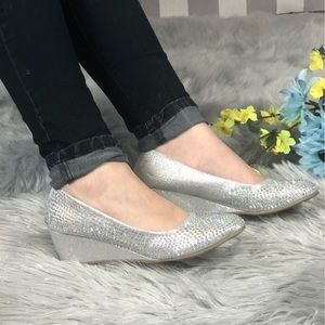 Silver Dress Platform Shoe